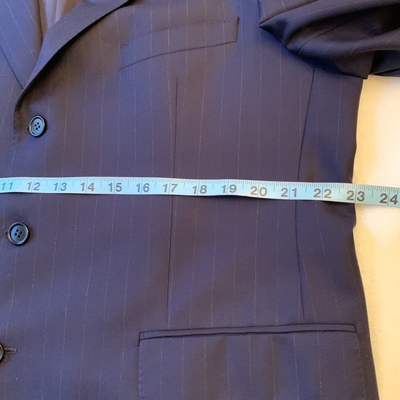 Coppley Pine striped navy blue men’s suit - Picture 7 of 13